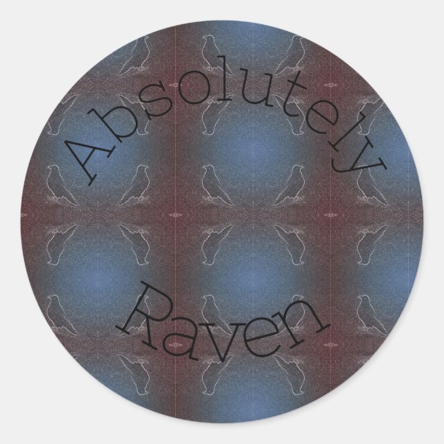 Raven by Moonlight Classic Round Sticker (Front)