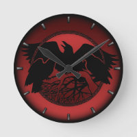 Raven Clock Native Raven Art Wall Clock Bird Gift
