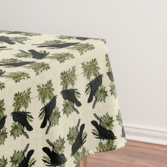Raven (Common Raven) from Audubon Birds of America Tablecloth (In Situ)