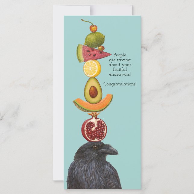 Raven congratulations flat card (Front)