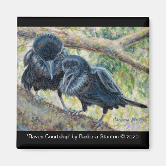 "Raven Courtship" Magnet