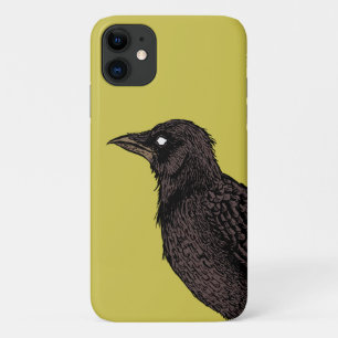 Raven Creepy Crow Bright Gothic Ink Art Case-Mate iPhone Case