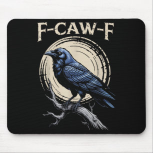 Raven Crow F-craw-f Halloween Bird Fcawf Gothic Sp Mouse Pad