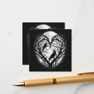 Raven Crow Heart Tree Enclosure Card