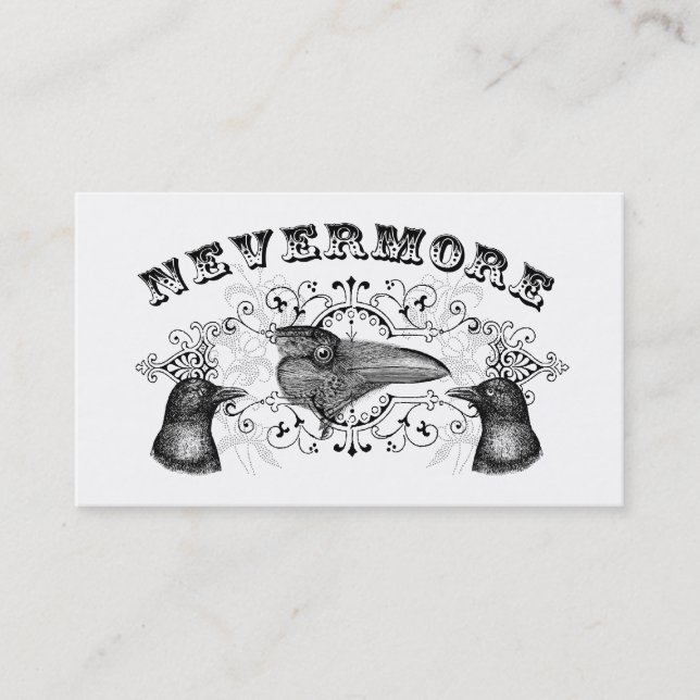 Raven & Crows Gothic Profile Business Card (Front)