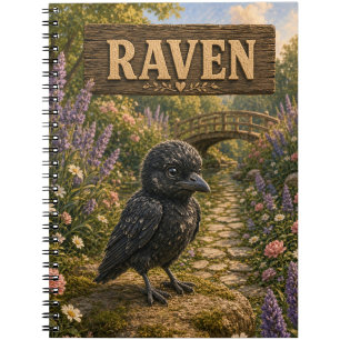 Raven Cute Baby Storybook Nursery Animal Notebook