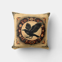 Raven Dark Academia Mandala Circle Boho Gothic