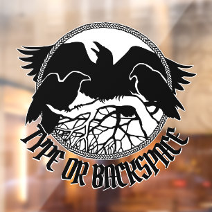 Raven Decal Personalised Tribal Art Window Cling