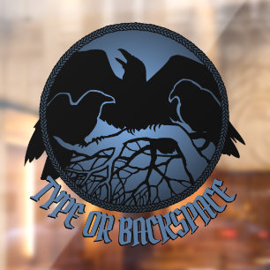 Raven Decal Personalised Tribal Art Window Cling