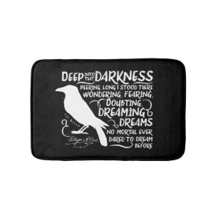 Raven (Deep Into That Darkness) by Edgar Allan Poe Bath Mat