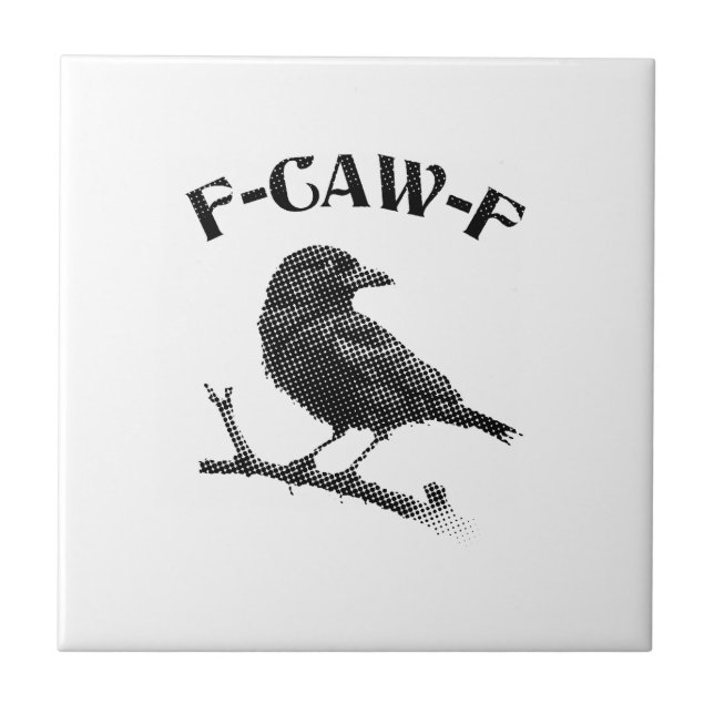 Raven F-CAW-F Halloween Minimalist Tile (Front)