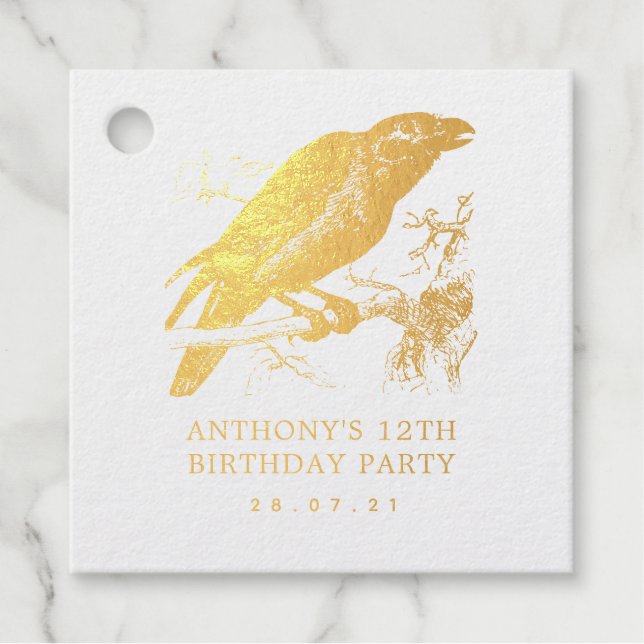 Raven Favour Tags (Front)