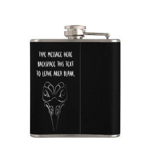 Raven Flask Custom Raven / Crow Art Drink Flask