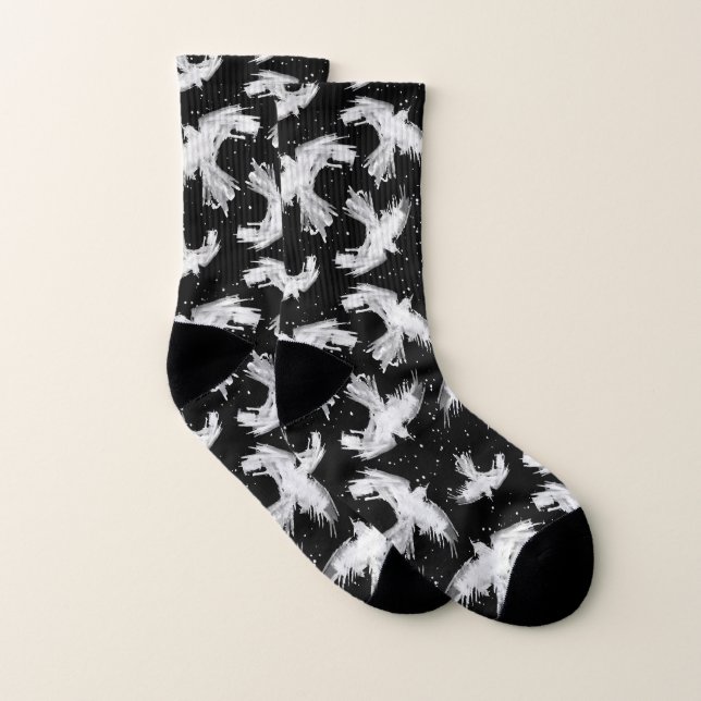 Raven Flight White Socks (Pair)
