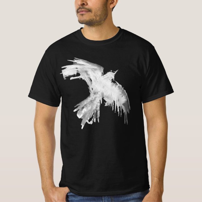 Raven Flight White T-Shirt (Front)