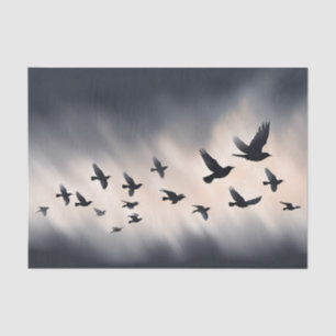Raven flying storm Decouapge  Tissue Paper