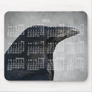 Raven Glamour Shot; 2013 Calendar Mouse Pad