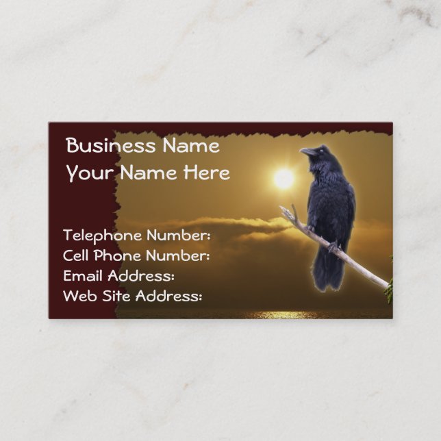 RAVEN & GOLDEN SUNLIGHT Business Cards (Front)