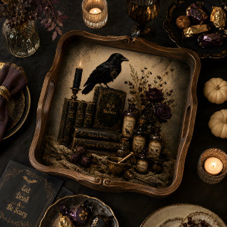 Raven Gothic Apothecary Spell Books Purple Roses Tissue Paper