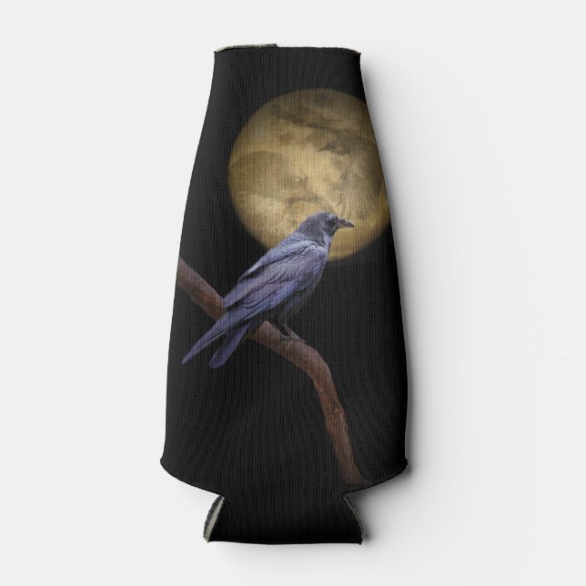 Raven Gothic Can or Bottle Cooler (Front)