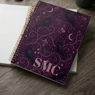 Raven Gothic Dark Academia Plum Planner