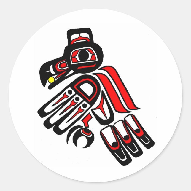 raven haida 2009 classic round sticker (Front)