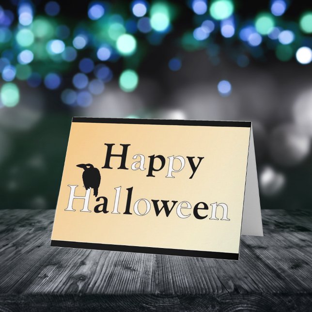 Raven Happy Halloween•Birthday Card (Creator Uploaded)