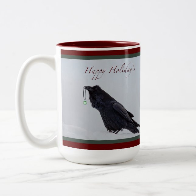 Raven Happy Holiday's Mug (Left)