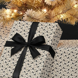 Raven Holiday Botanical Cream Wrapping Paper