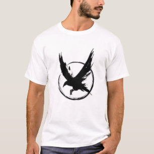 Raven Hoodie, Crow Raabe Women's Men's Black T-Shirt