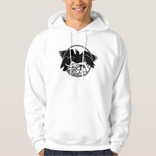 Raven Hoodie Men's Raven Crow Art Sweatshirts