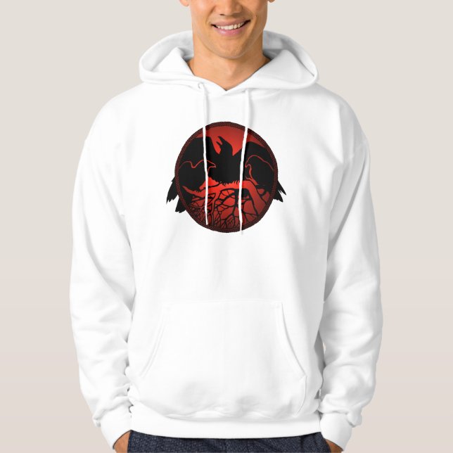 Raven Hoodie Unisex Raven / Crow Art Shirts (Front)