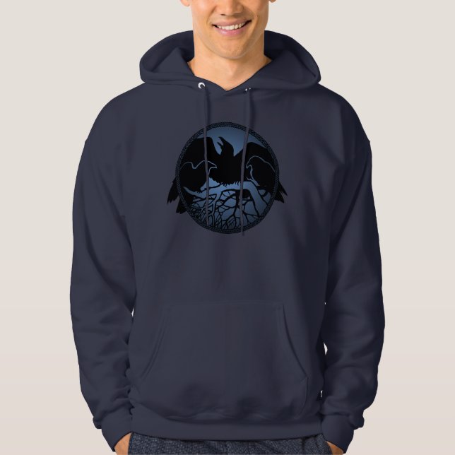 Raven Hoodie Unisex Raven / Crow Art Shirts (Front)