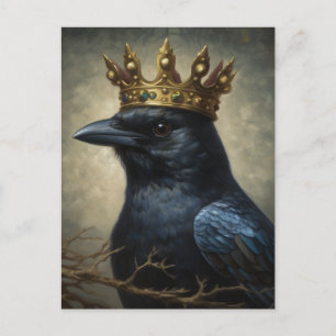 Raven in a Crown Postcard