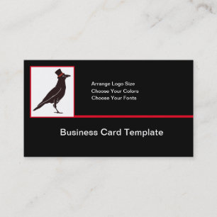 Raven Logo - Black Bird Crow Logo Business Card