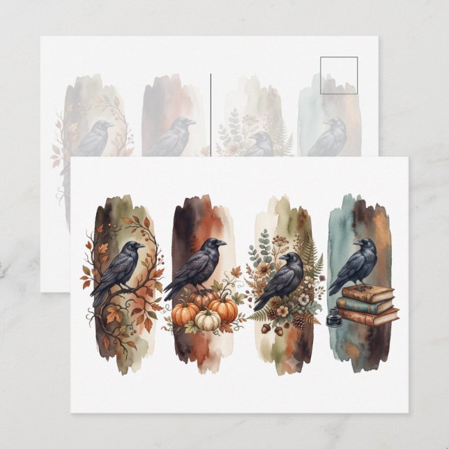 Raven Lore, Celestial Witchy decor Postcard (Front/Back)