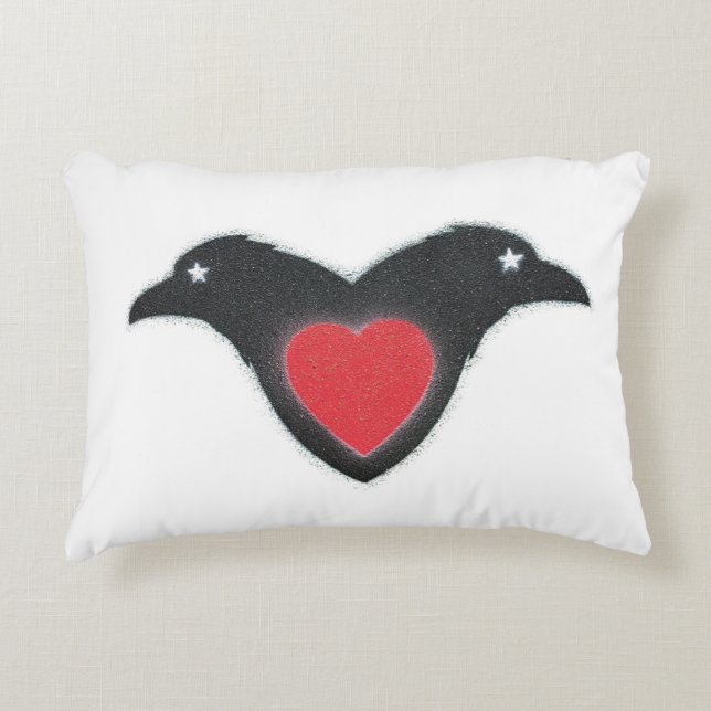 Raven Love Decorative Cushion (Front)