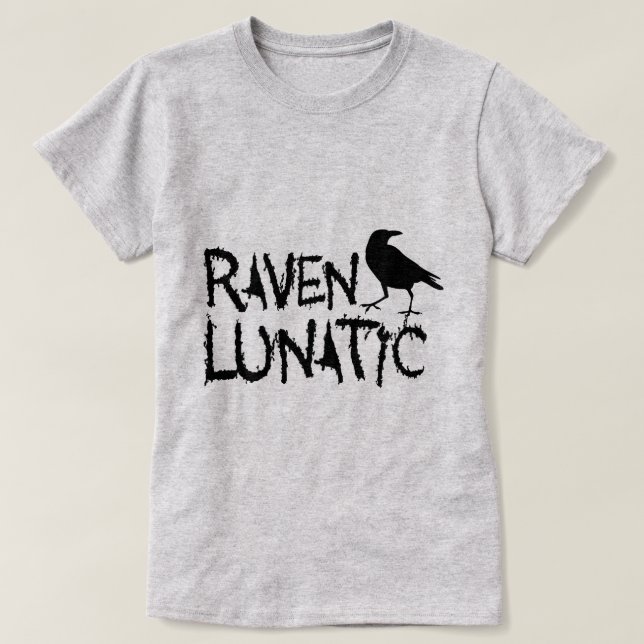 Raven Lunatic Black Crow T-Shirt (Design Front)