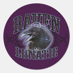 Raven Lunatic Classic Round Sticker