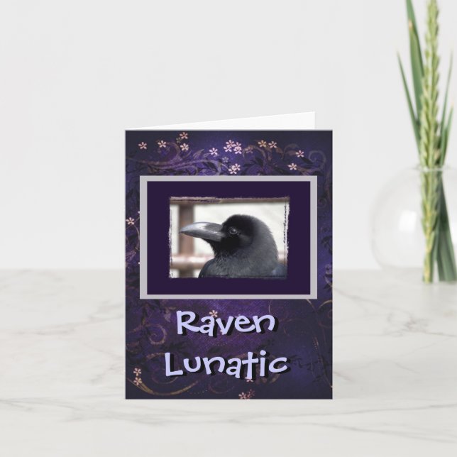 Raven Lunatic Greeting Card (Front)