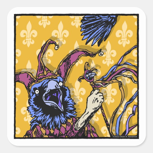 Raven Mad - Pop Goth Nightmare Surreal Square Sticker (Front)