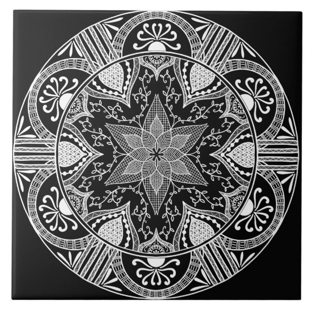 Raven Mandala Tile (Front)