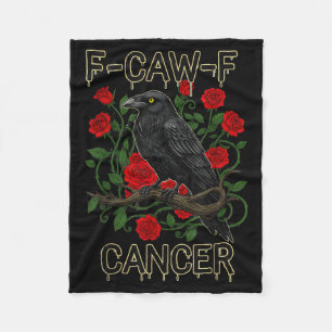 Raven Meme Funny Black Crow Humour Joke Fcawf Fleece Blanket