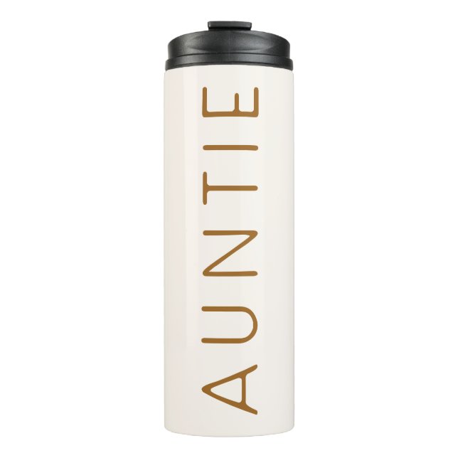 RAVEN Modern Bohemian Beige Auntie Travel Thermal Tumbler (Front)