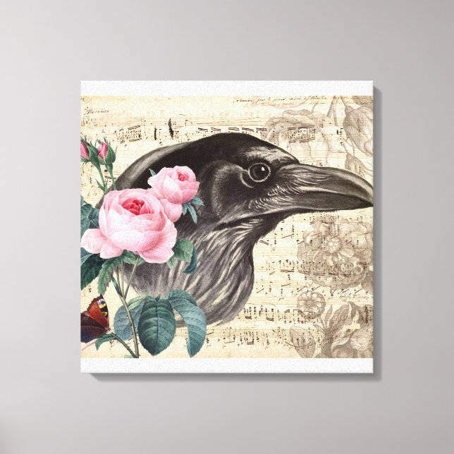 Raven Music Canvas Print (Front)
