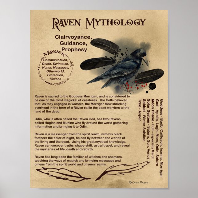 RAVEN MYTHOLOGY POSTER (Front)