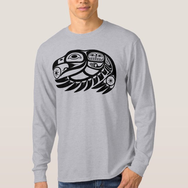 Raven Native American Design T-Shirt (Front)