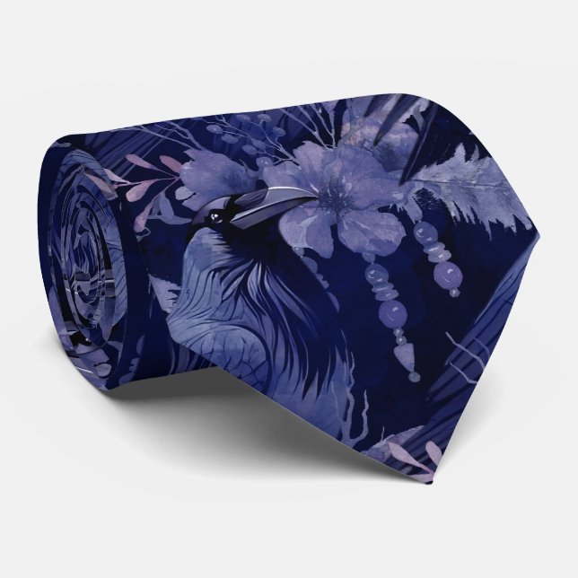 Raven Neck Tie (Rolled)