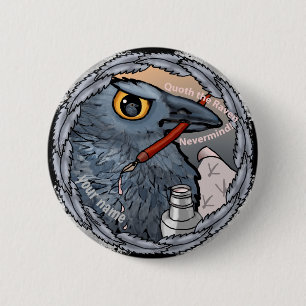 Raven Never mind 6 Cm Round Badge