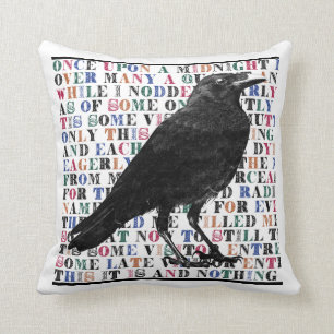 Raven Never More throw pillow